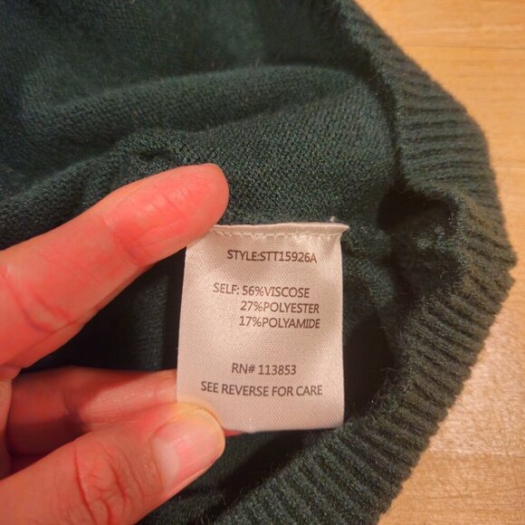 Baltic Born/Sugarlips Nielsen Turtleneck Sweater Emerald Green Size M NWT - Picture 10 of 11